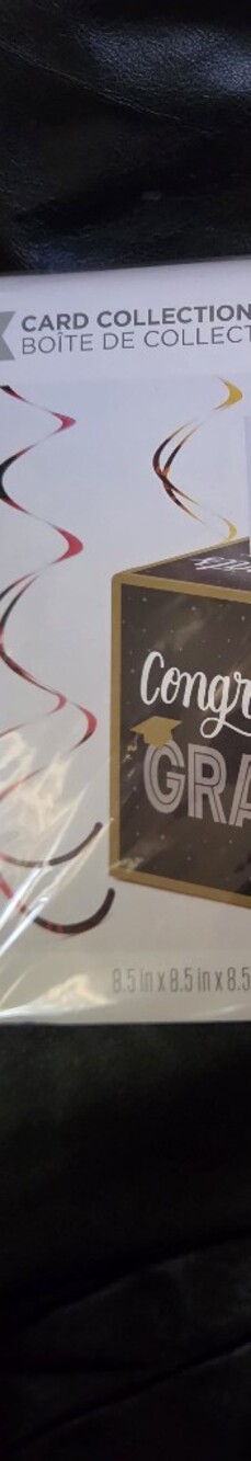 American Greetings Black&Gold 'Congrats Grad' Table Centerpiece Card Box 8.5 - Picture 3 of 6
